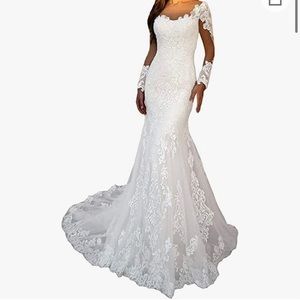 Brand new mermaid long wedding dress 16 W